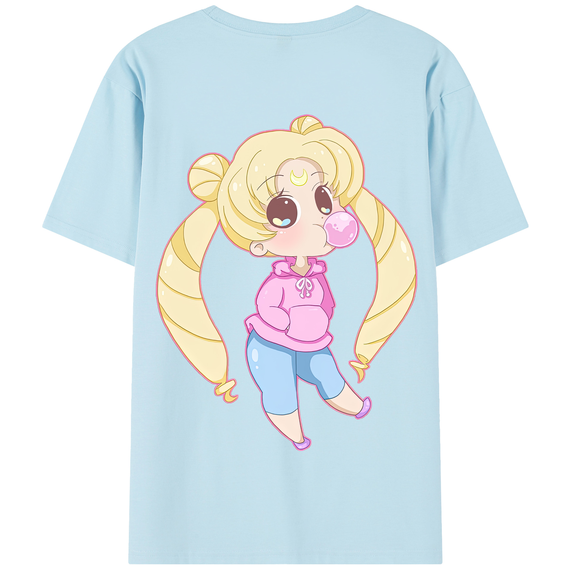 （画像用） 美少女戦士セーラームーン 愛野 美奈子 あいの みなこ Sailor Moon Aino Minako 綿100％半袖Tシャツ（背面プリント）